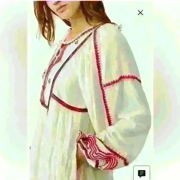 NWOT. Free People Women's Sweet Escape Midi Dress. Med., Cream with acce… - Picture 12 of 12